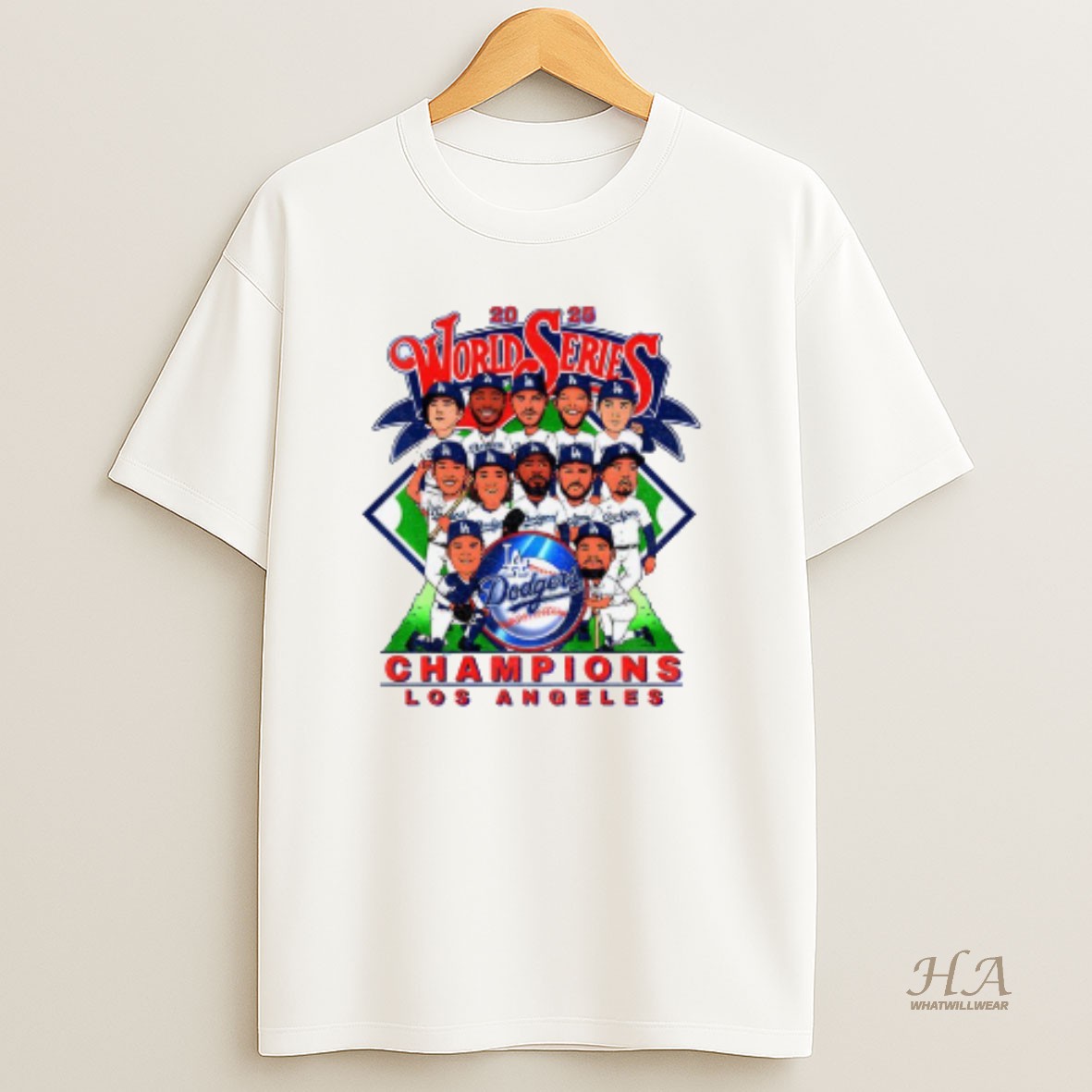Official Los Angeles Dodgers Cartoon All Team World Series Champions 2025 T Shirt