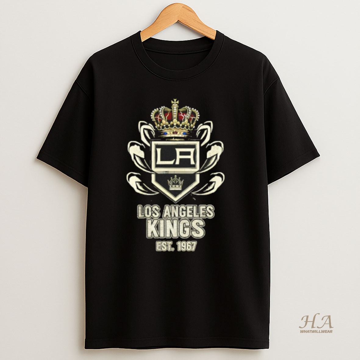 Official Los Angeles Kings Vintage Crest Dynasty T Shirt