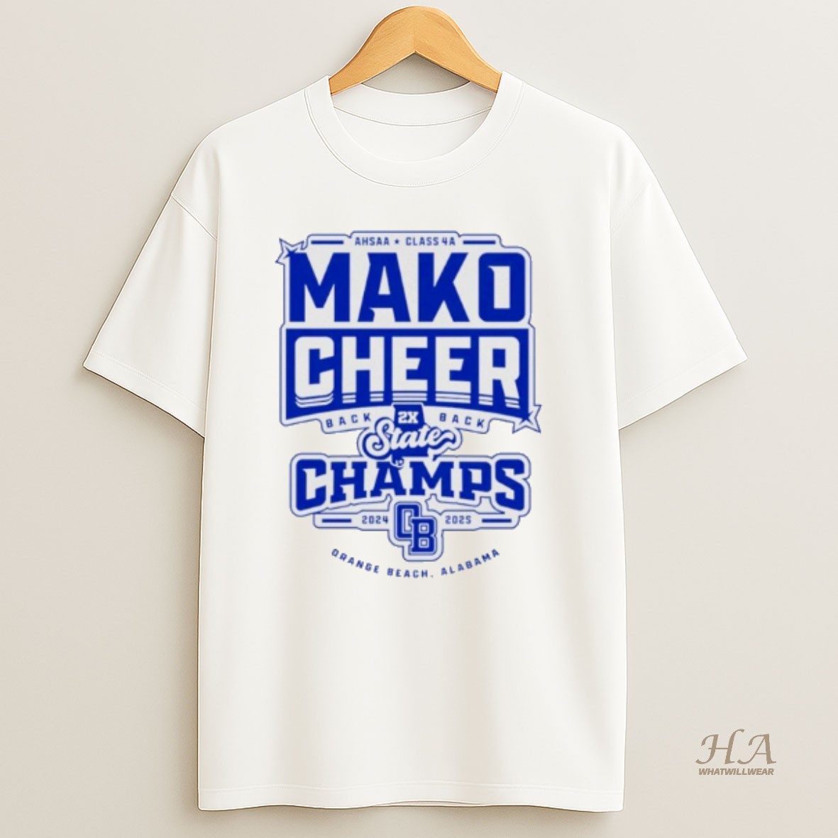 Official Mako Cheer State Champions 2024 2025 Ahssaa Class 4a T Shirt