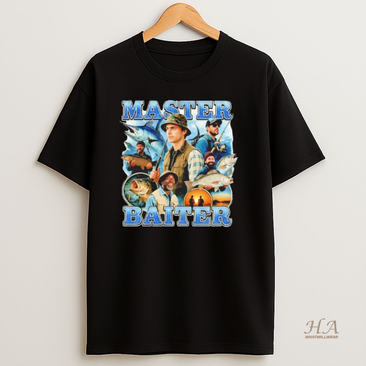 Official Master Baiter Go Fishing 90s Bootleg T Shirt