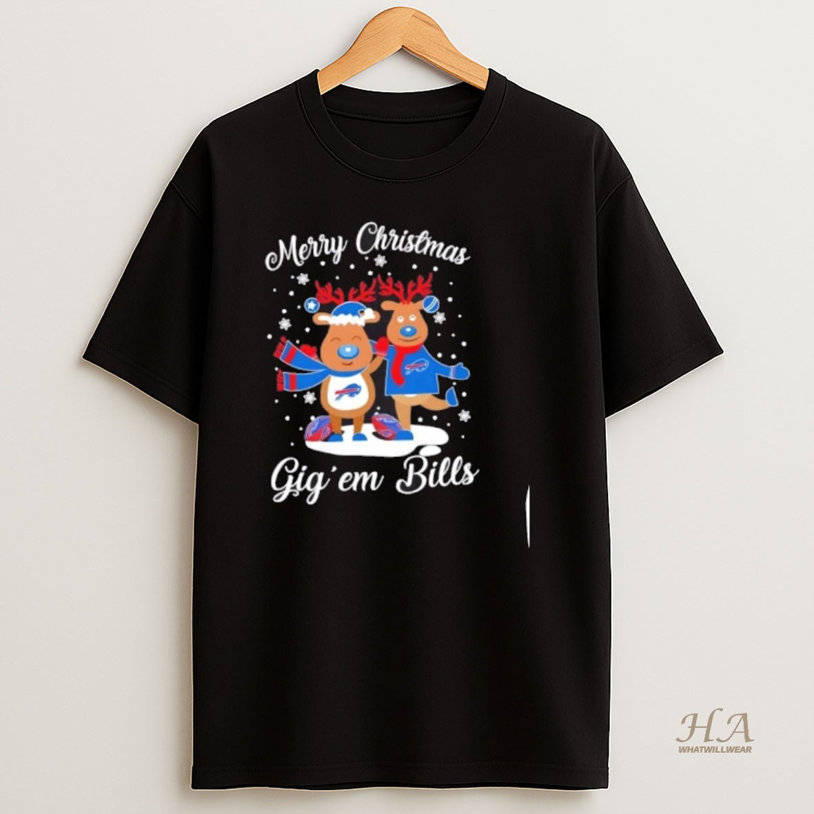 Official Merry Christmas Gig Em Buffalo Bills Football T Shirt