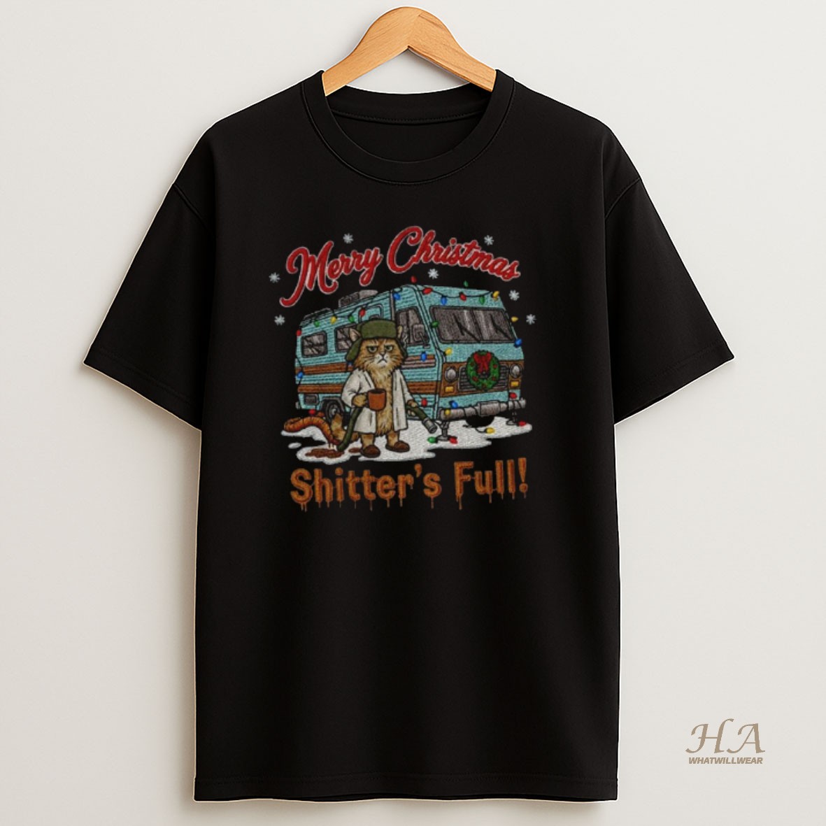 Official Merry Christmas Shitters Full Cat T Shirt