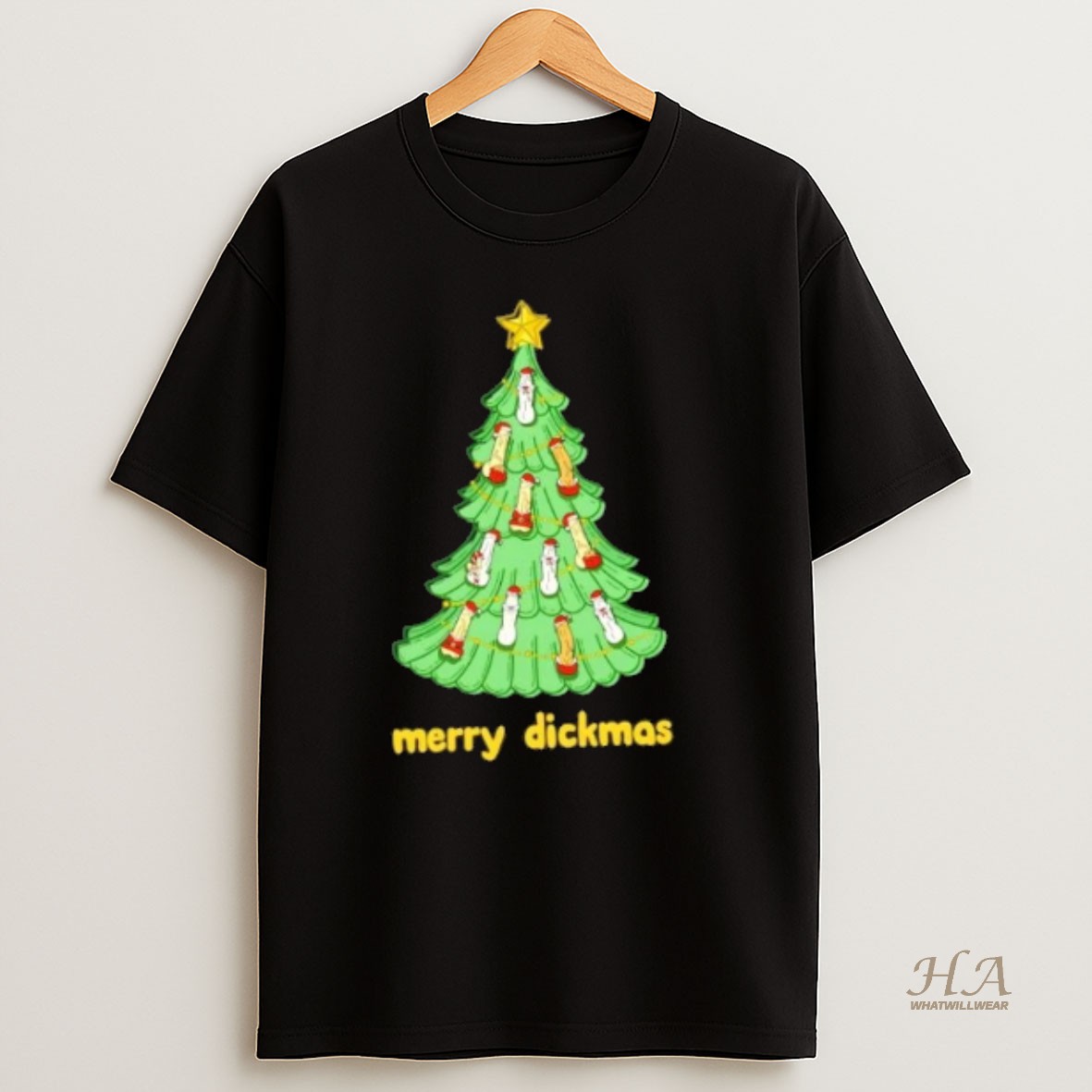 Official Merry Dickmas Christmas Tree T Shirt
