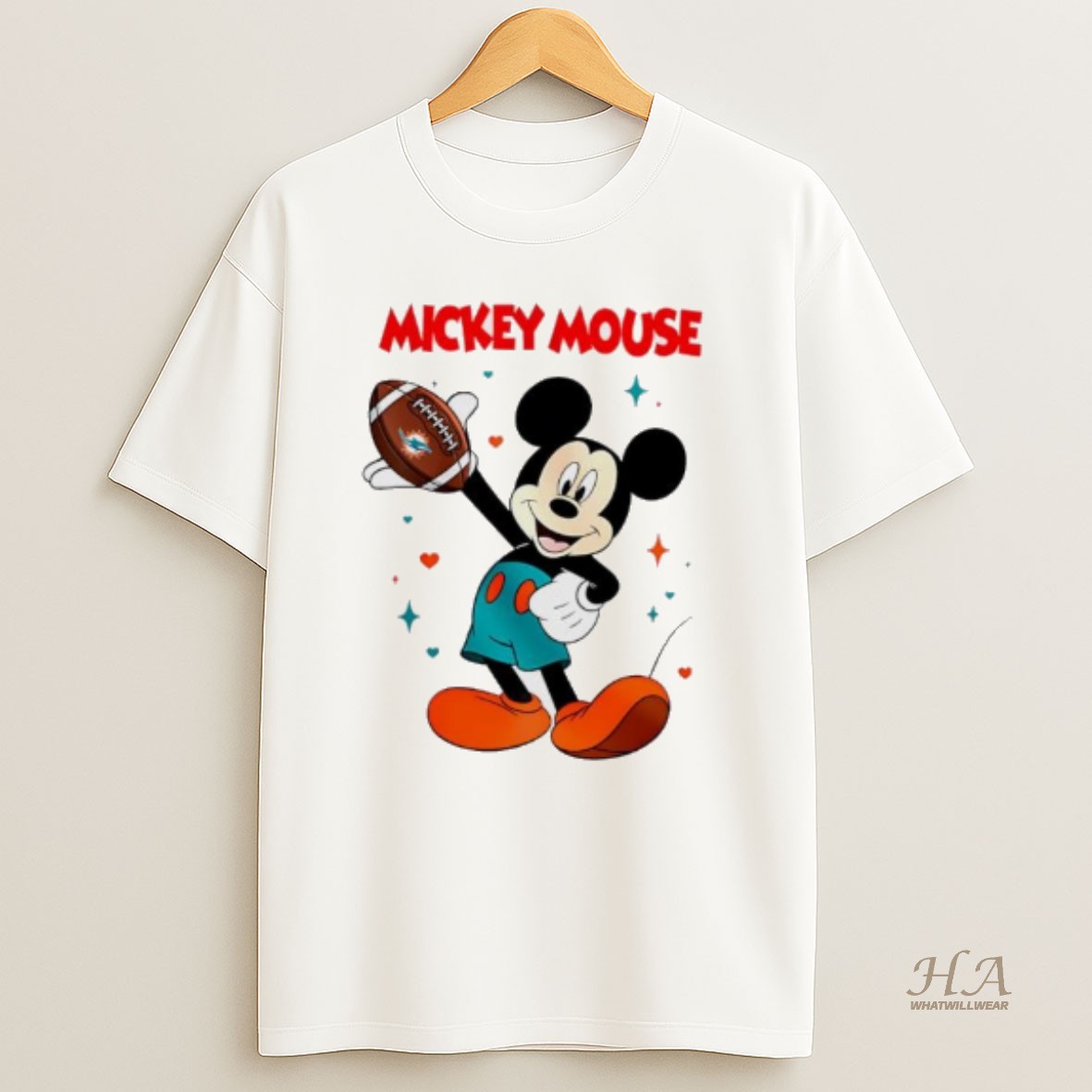 Official Miami Dolphins Mickey Mouse Player 2025 T Shirt