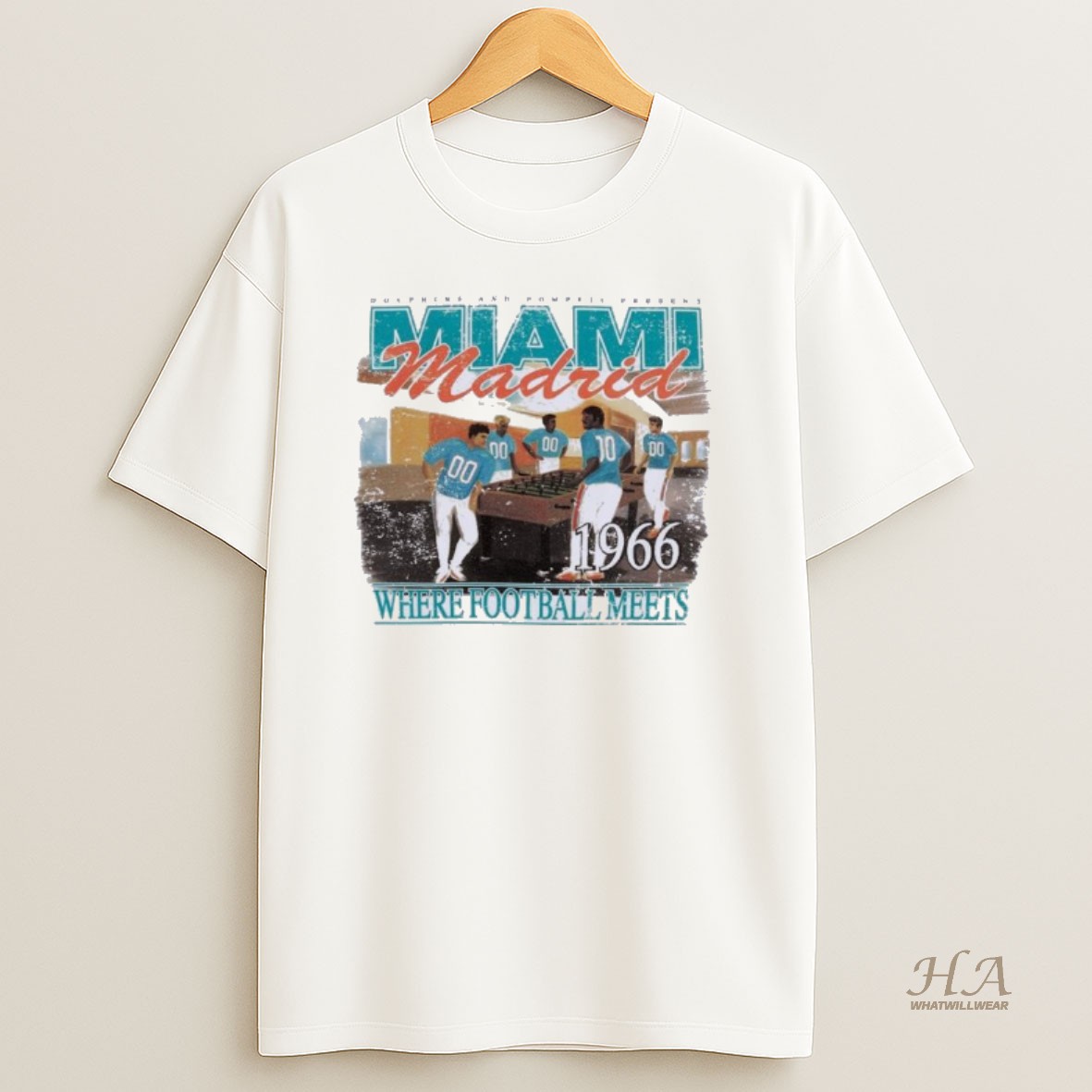Official Miami Dolphins Nfl Madrid Where Football Meets T Shirt