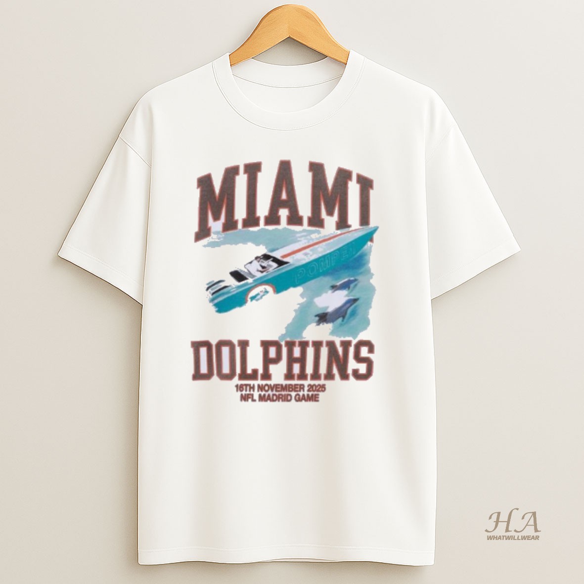 Official Miami Dolphins Nfl Madrid Game Fins For The Win T Shirt