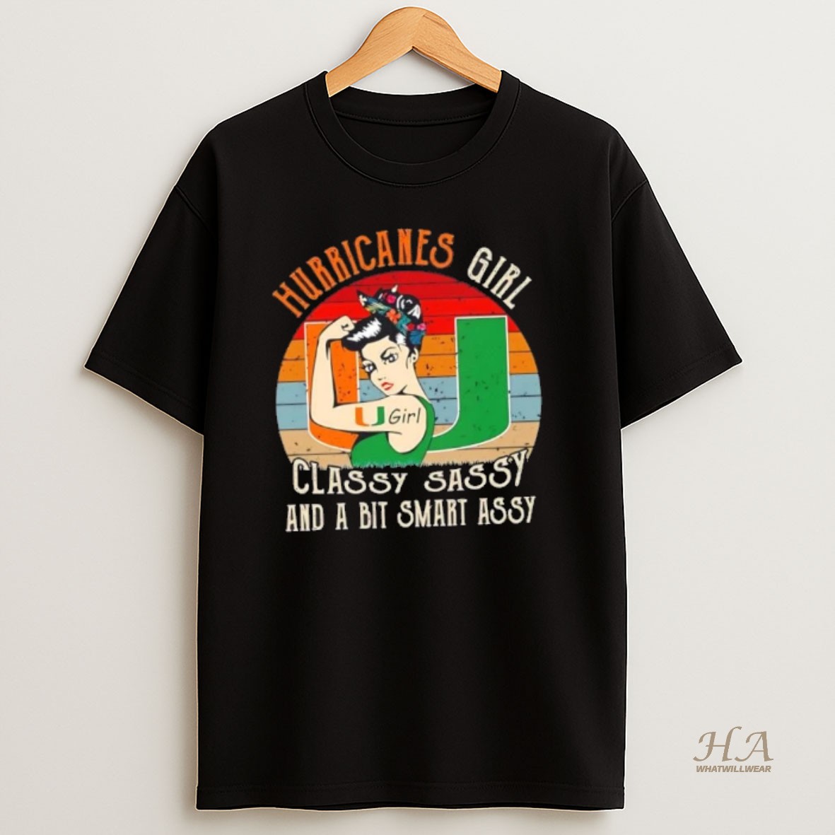 Official Miami Hurricanes Girl Classy Sassy And A Bit Smart Assy T Shirt