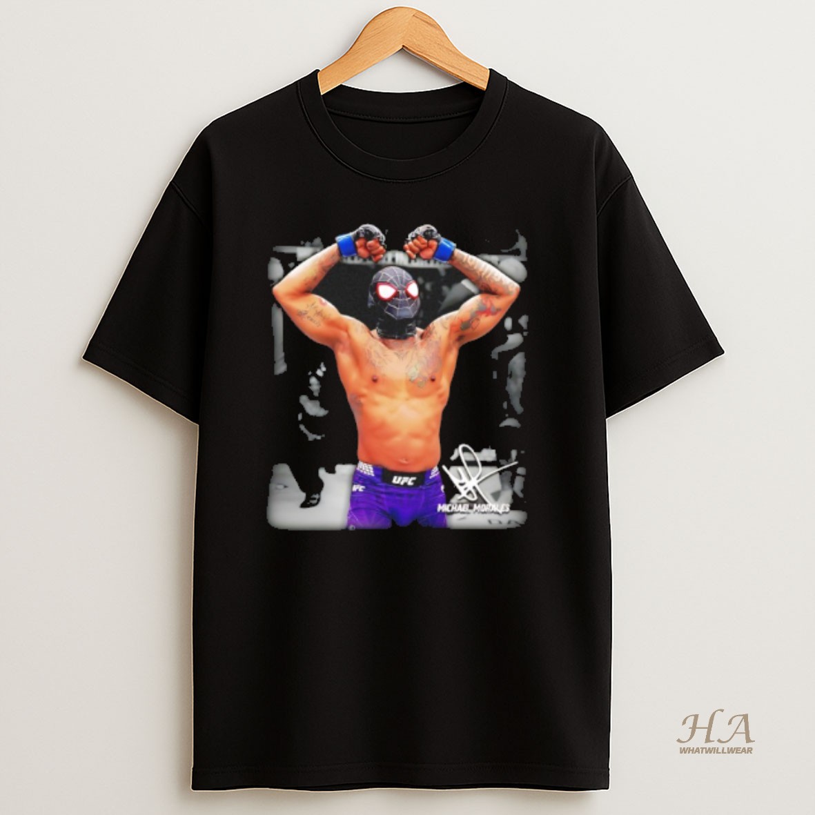 Official Michael Morales Spider Man Ufc 2025 Signature Graphic T Shirt