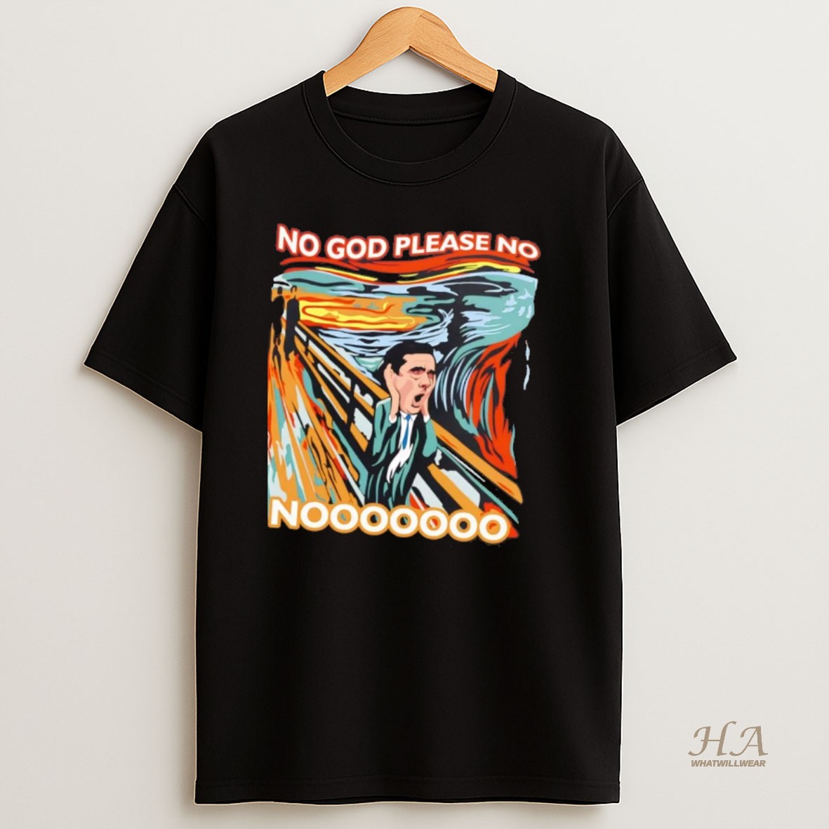 Official Michael Scott No God Please No Starry Night T Shirt