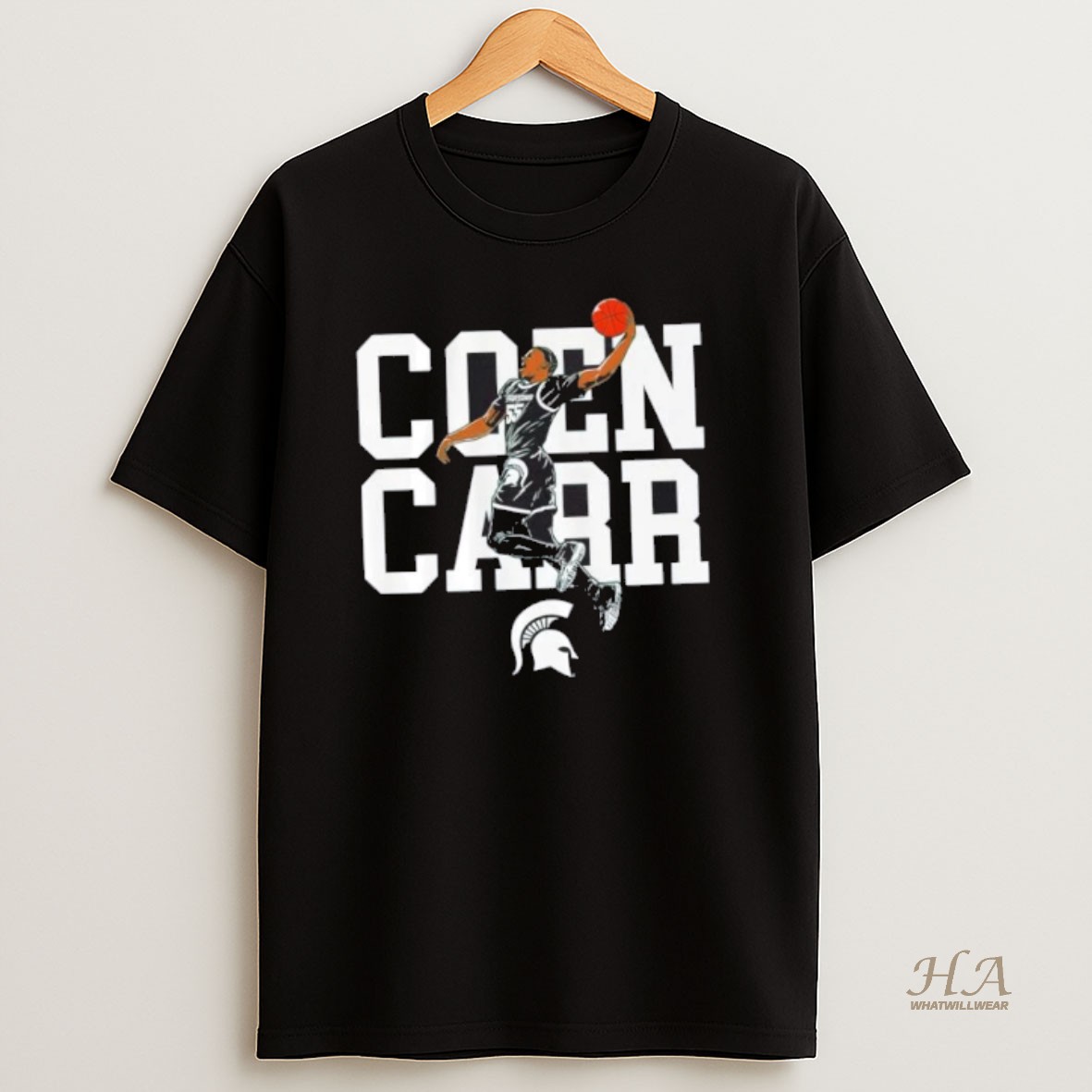 Official Michigan State Spartans Basketball Air Coen Carr T Shirt