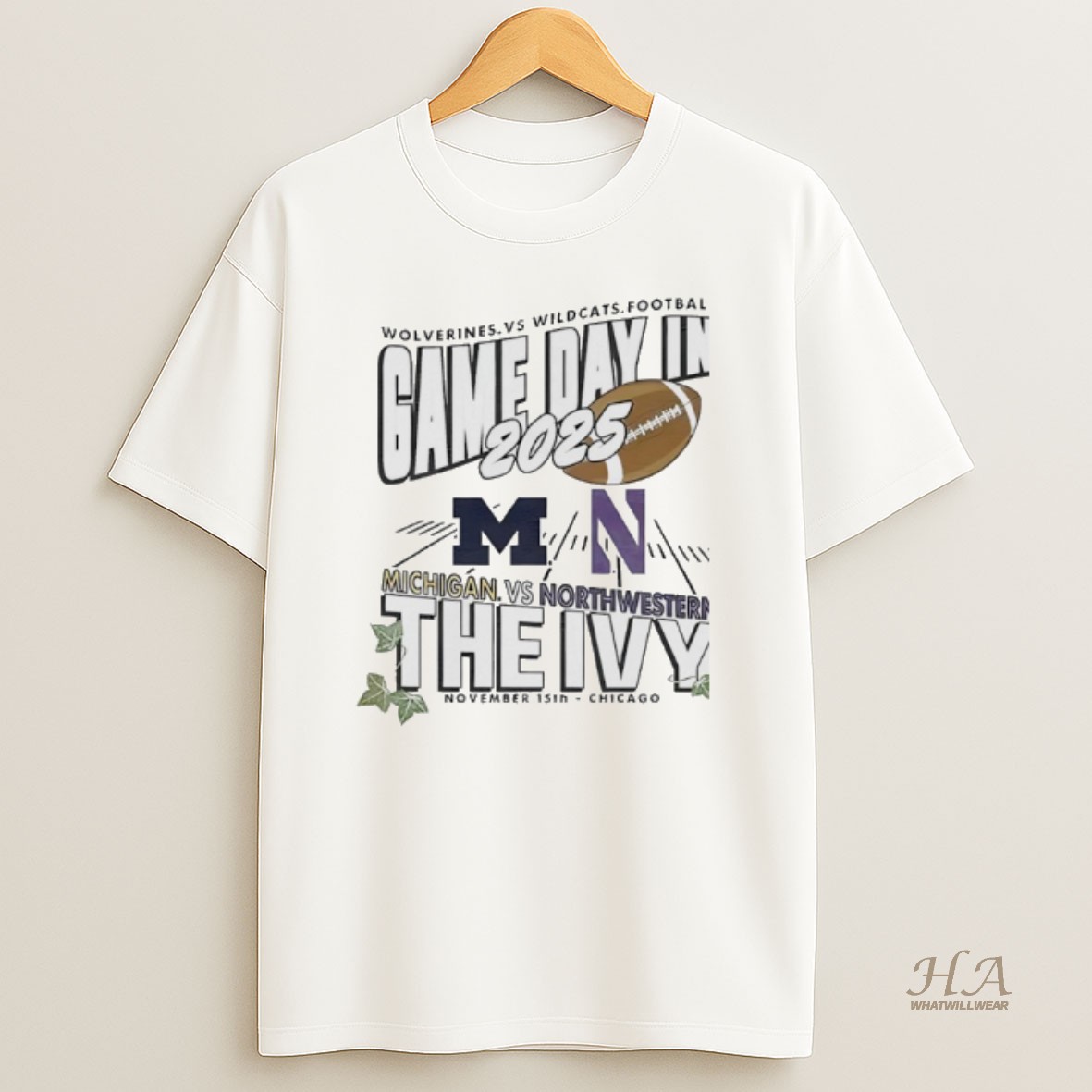 Official Michigan Wolverines Vs Northwestern Wildcats 2025 Game Day In The Ivy T Shirt