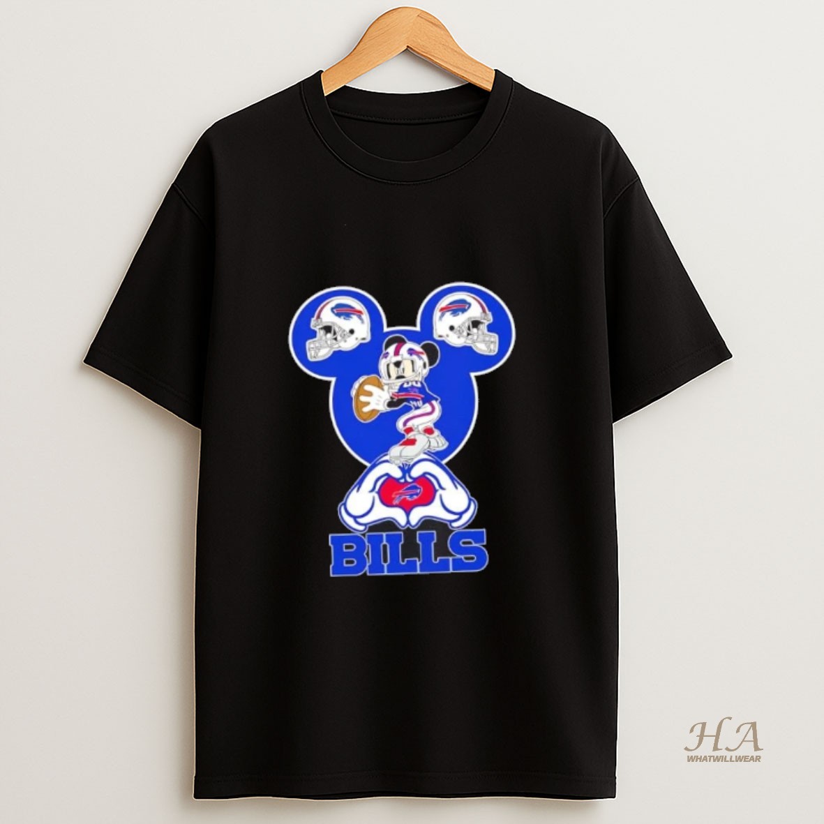 Official Mickey Hands Heart Love Cincinnati Bengals Football T Shirt