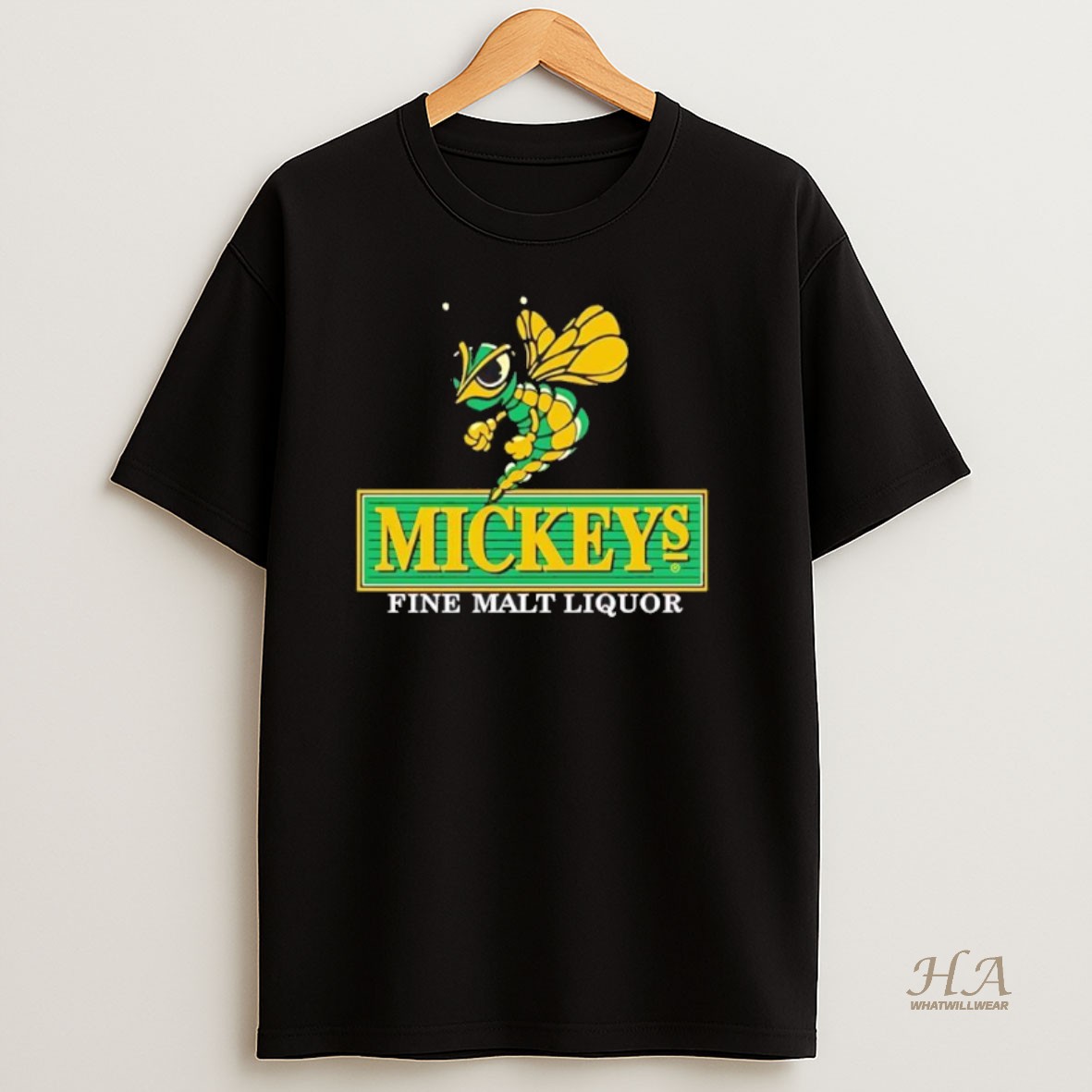 Official Mickeys Fine Malt Liquor Beer Logo Black T Shirt