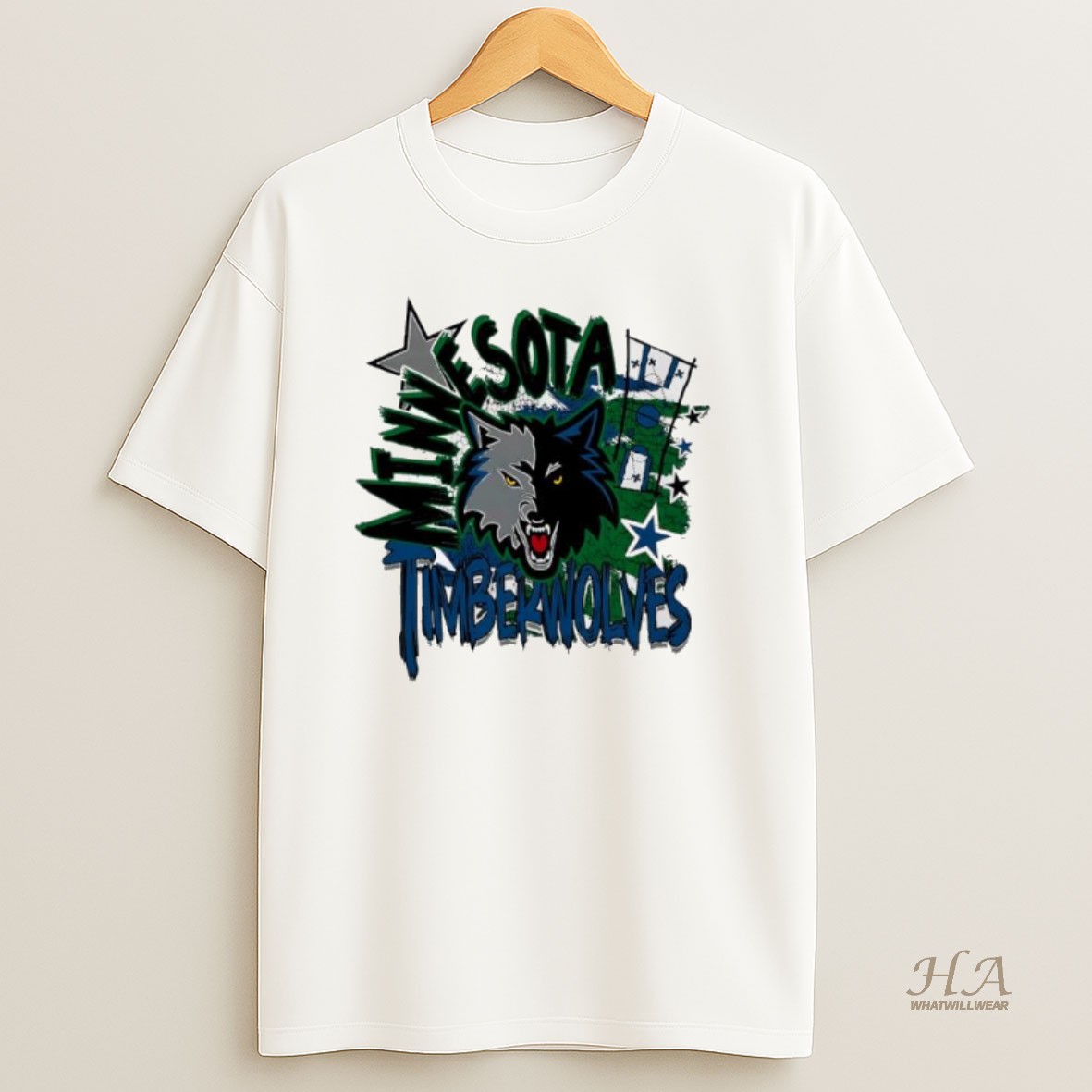Official Minnesota Timberwolves Play By Play Graphic Art T Shirt