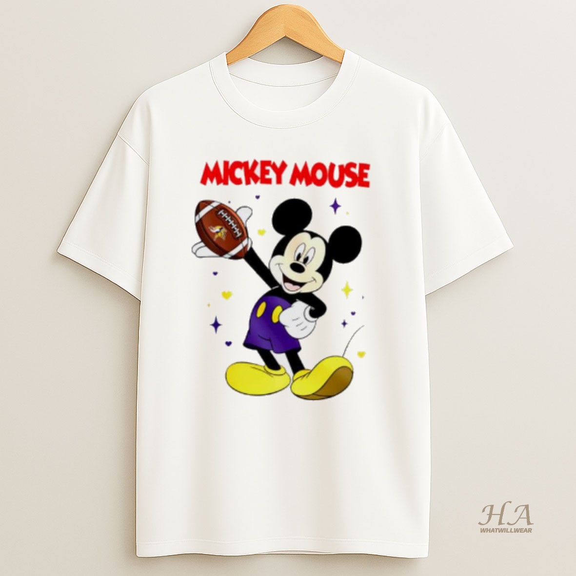 Official Minnesota Vikings Mickey Mouse Player 2025 T Shirt