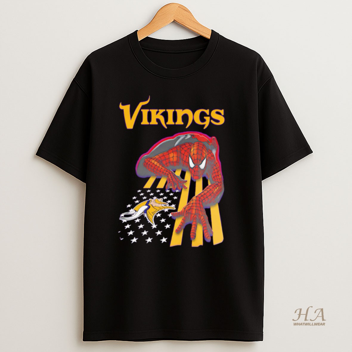 Official Minnesota Vikings Spiderman America Flag Shirt