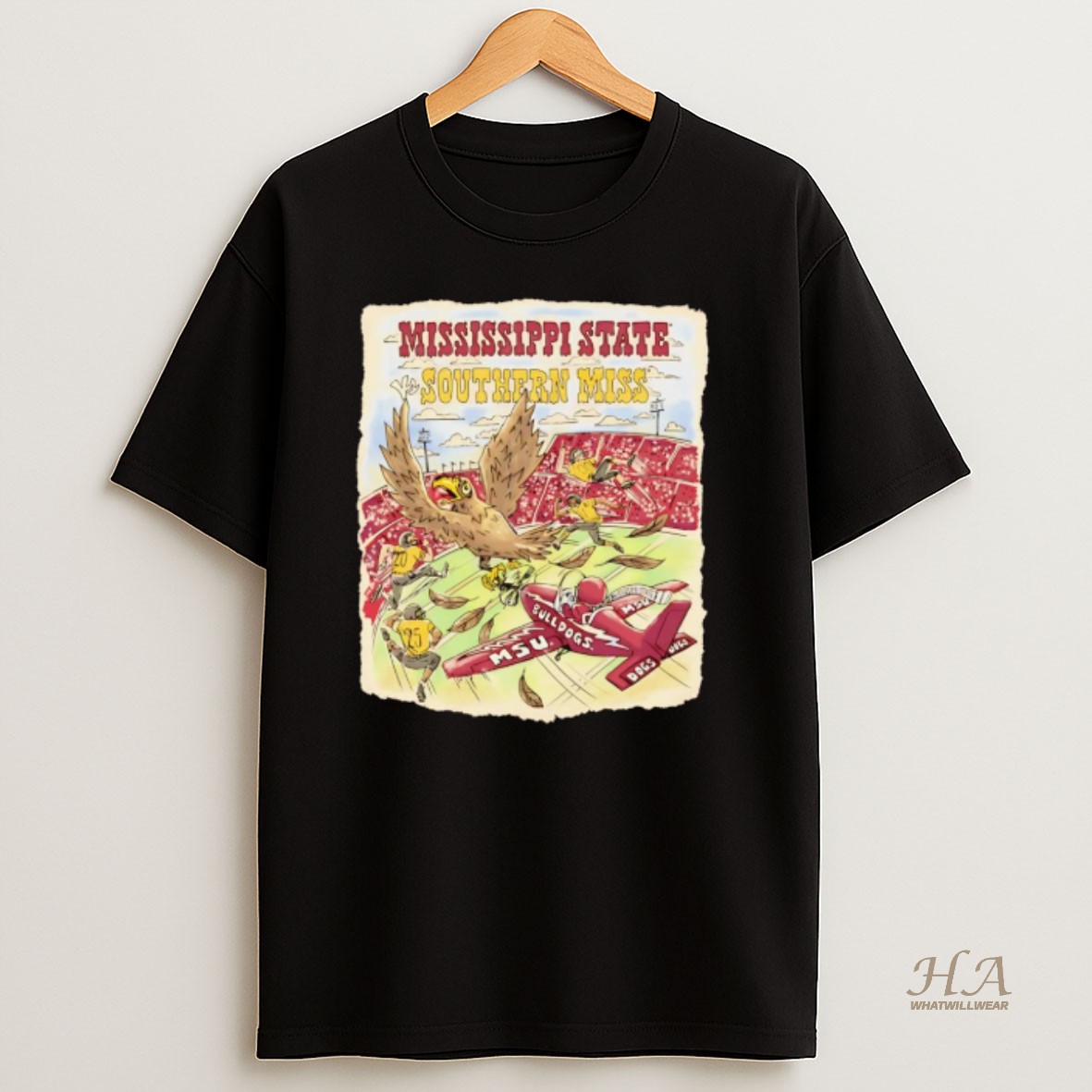 Official Mississippi State Bulldogs Vs Southern Miss Golden Eagles Game Day 2025 T Shirt