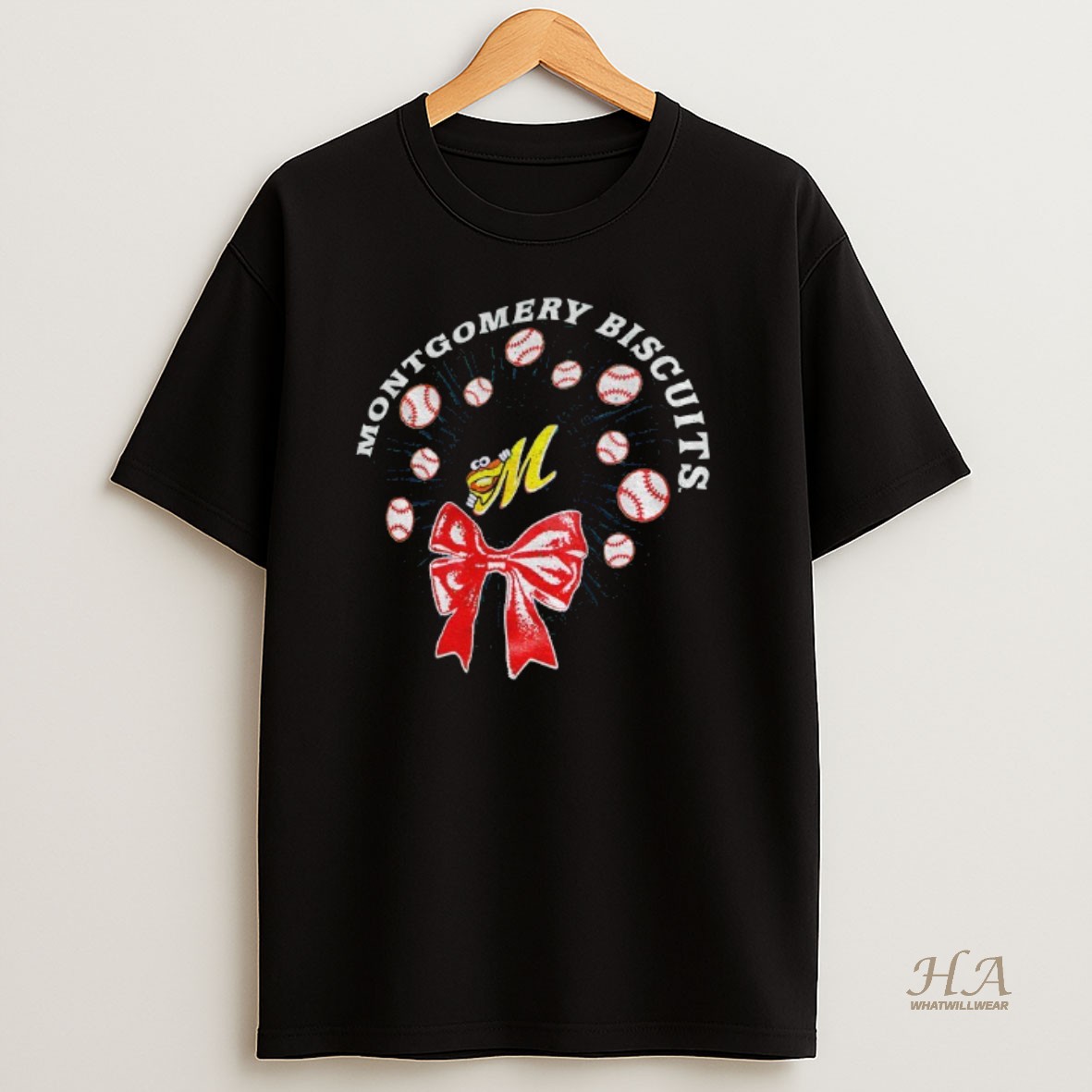 Official Montgomery Biscuits Baseball Logo Merry Christmas T Shirt