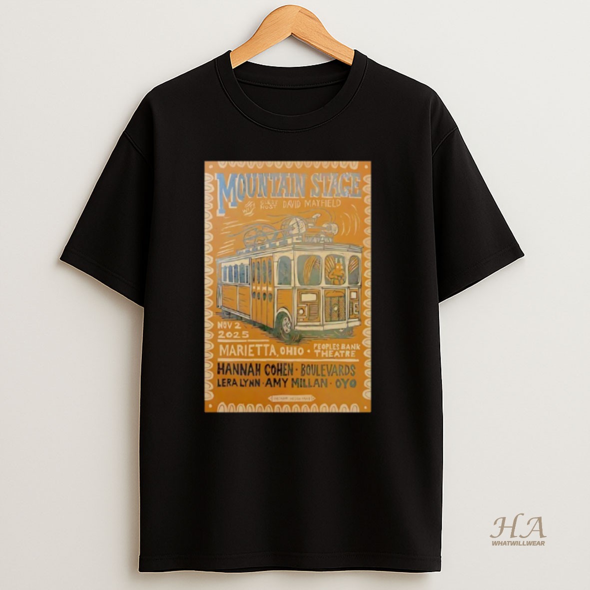 Official Mountain Stage Concert Marietta Oh Nov 2 2025 T Shirt