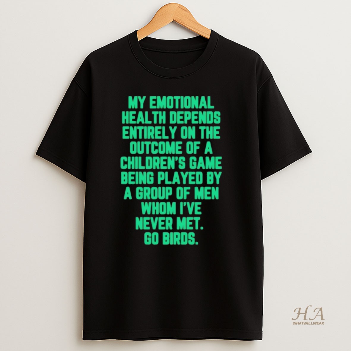Official My Emotional Health Depends On Outcome Childrens Game Ive Never Met Eagles T Shirt