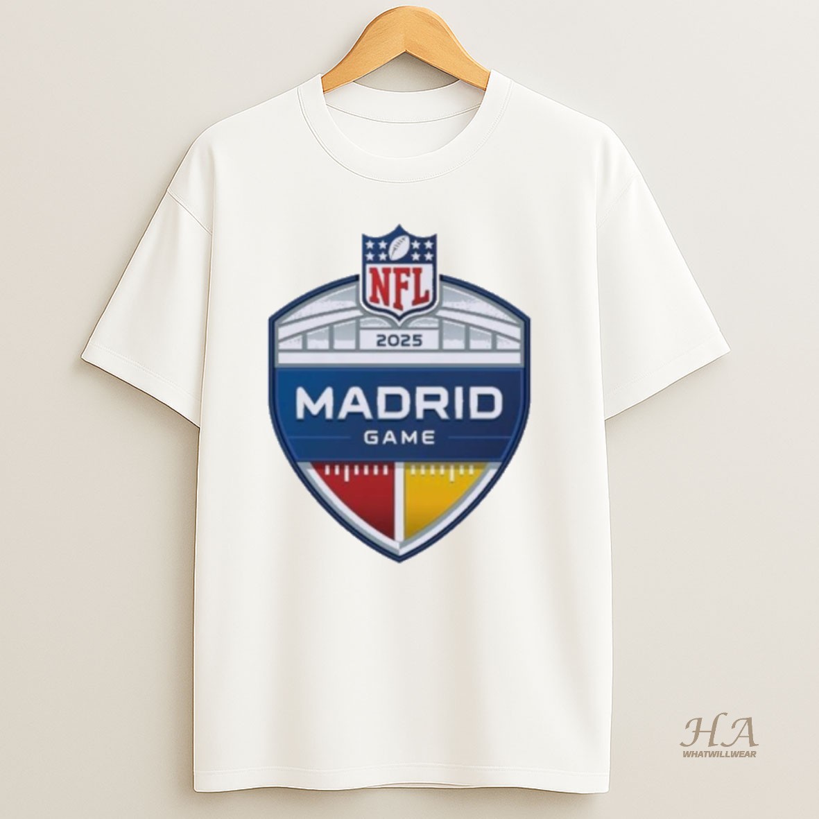 Official Nfl Madrid Game 2025 Logo T Shirt