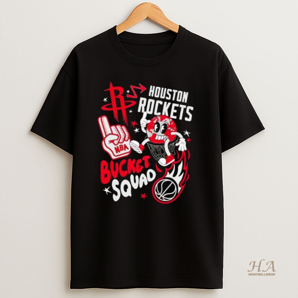 Official Nba Houston Rockets Buckie Squad Stylish 2025 T Shirt