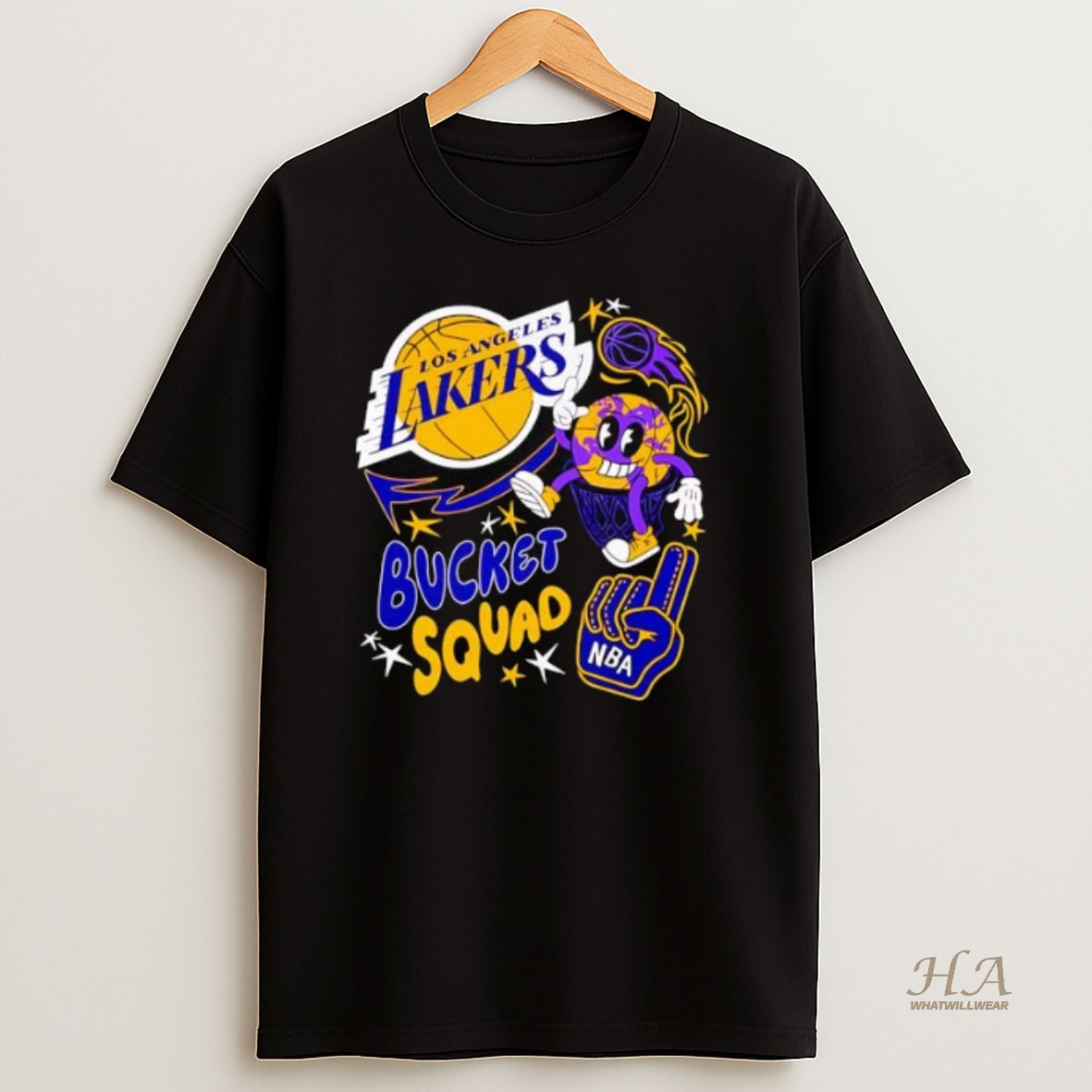 Official Nba Los Angeles Lakers Buckie Squad Stylish 2025 T Shirt