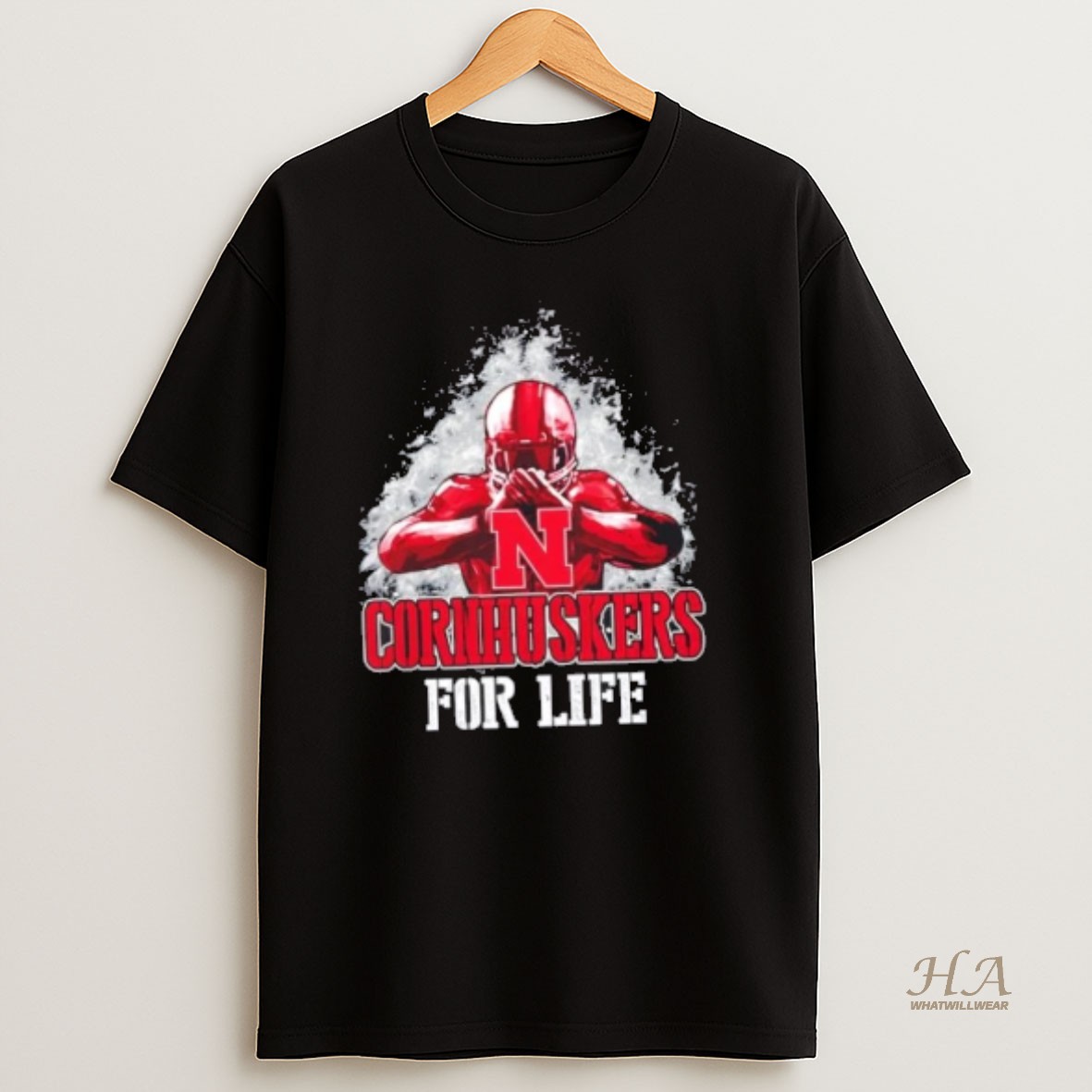Official Nebraska Cornhuskers Football For Life T Shirt