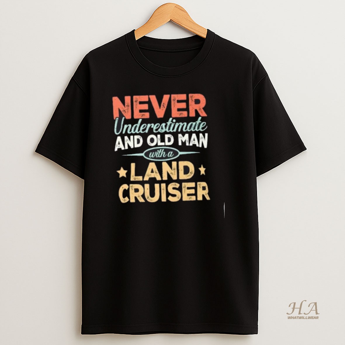 Official Never Underestimate And Old Man With A Landcruiser T Shirt