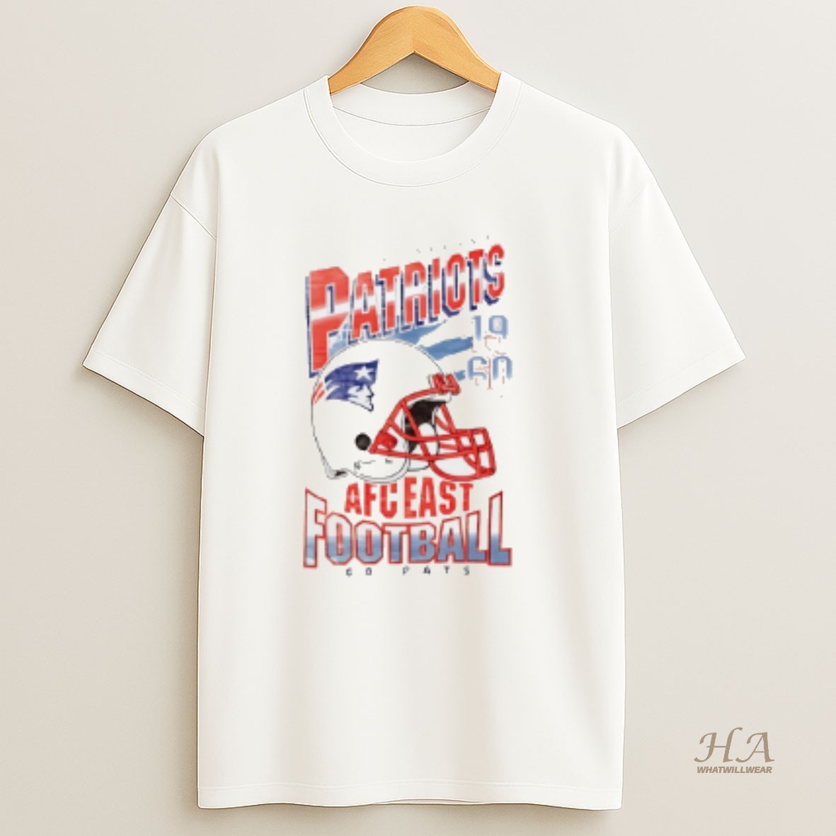 Official New England Patriots Afc East Football 1960 Helmet T Shirt