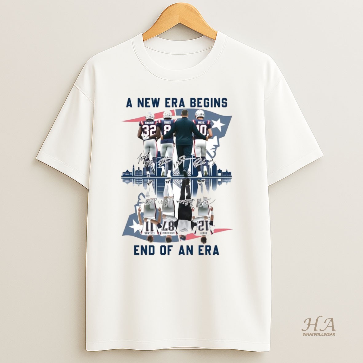 Official New England Patriots A New Era Begins End Of An Era T Shirt