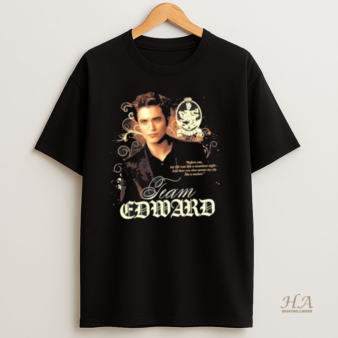Official New Moon Team Edward Before You My Life Was Like A Moonless Night T Shirt