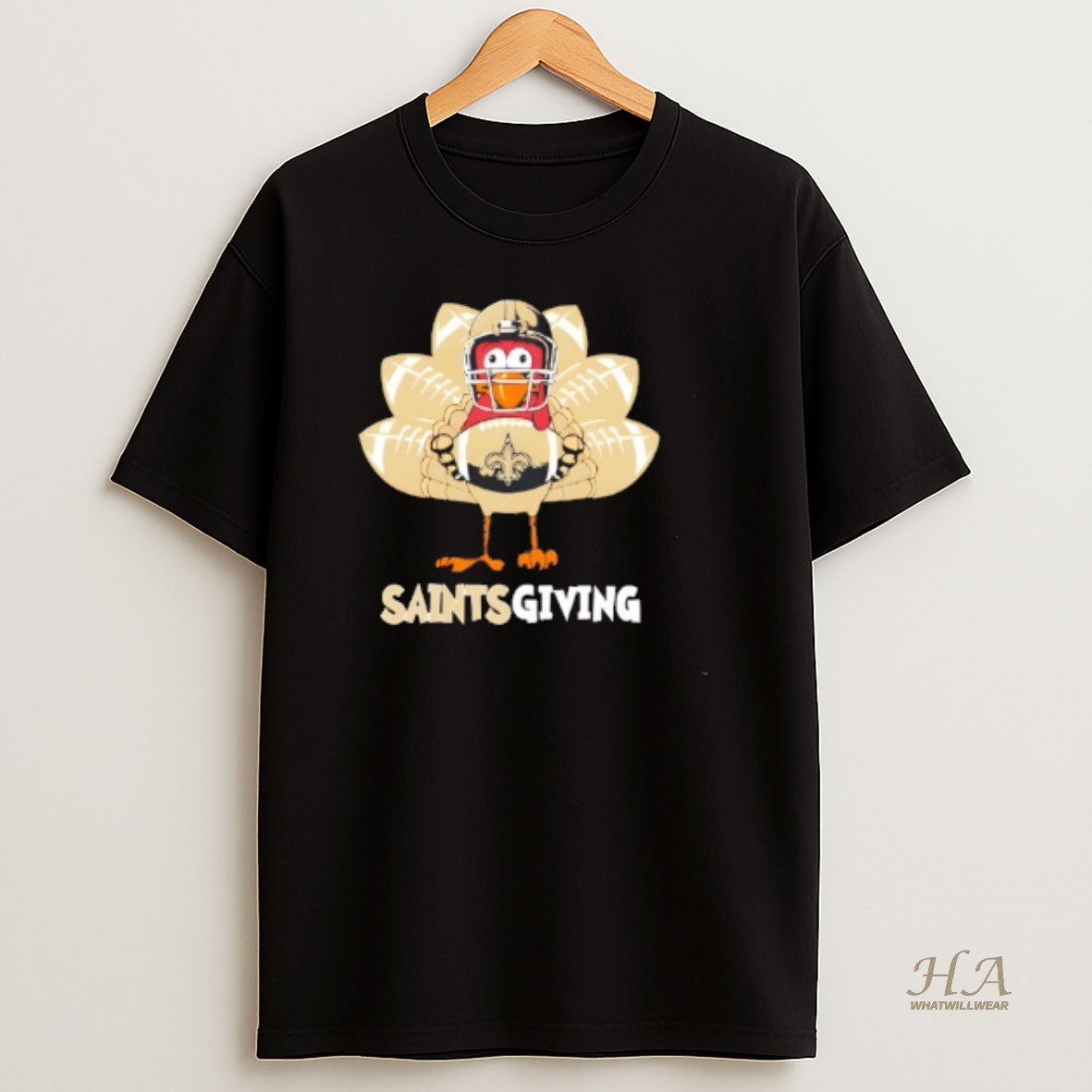 Official New Orleans Saints Thanksgiving Turkey T Shirt