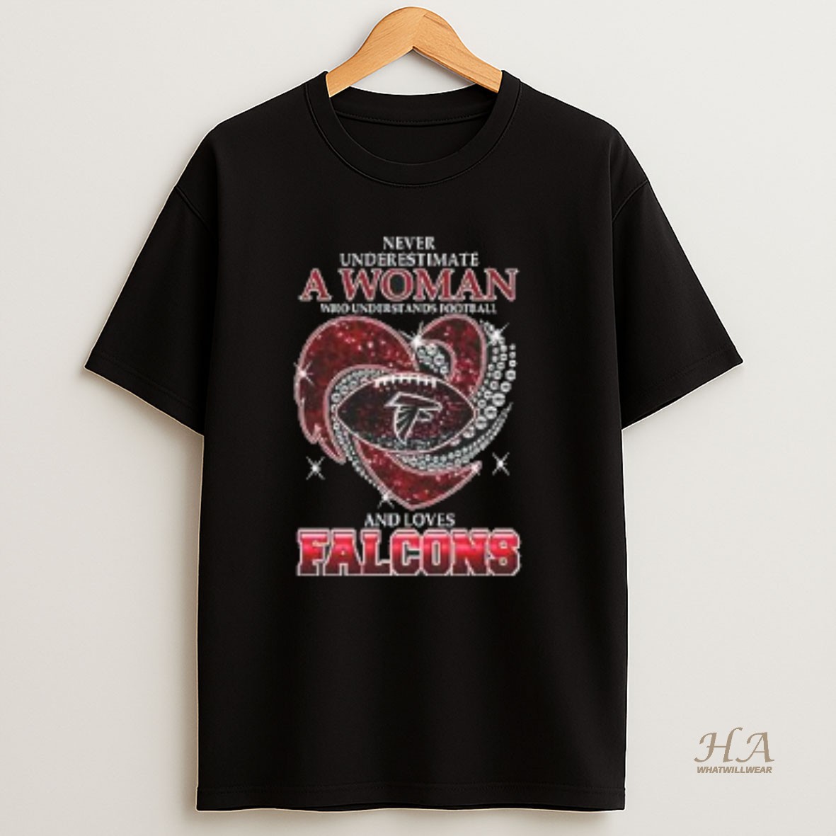 Official Nice Never Underestimate A Woman Who Understands Football And Loves Falcons 2025 T Shirt