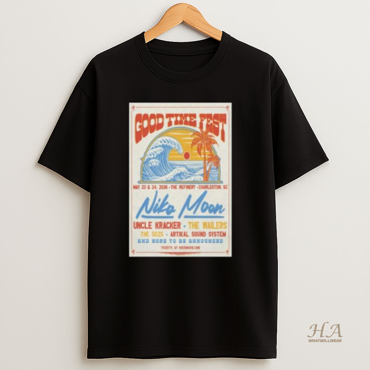 Official Niko Moon The Refinery Charleston Sc May 23 24 2026 Circle Black T Shirt