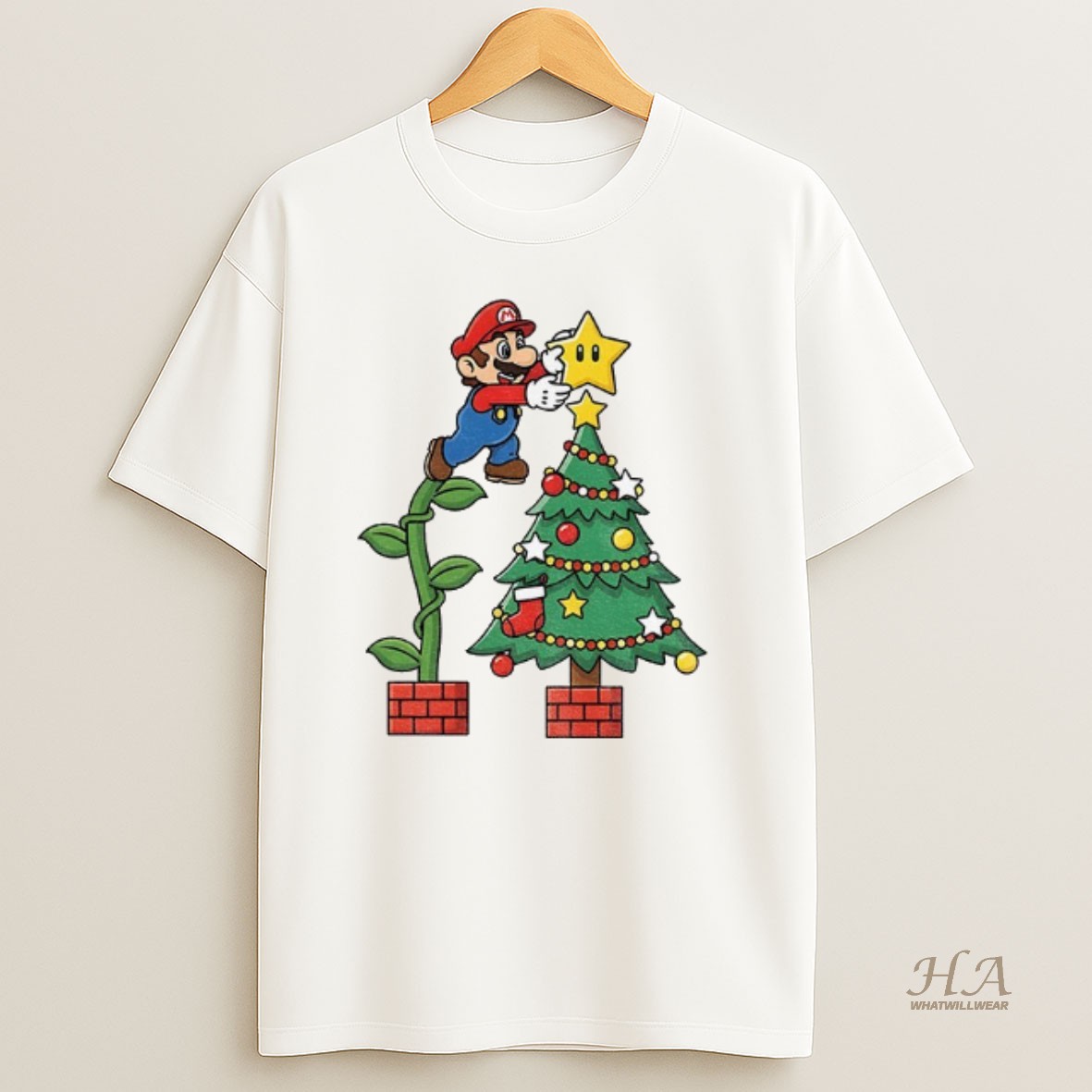 Official Nintendo Mario Bros Holiday Super Mario Christmas T Shirt