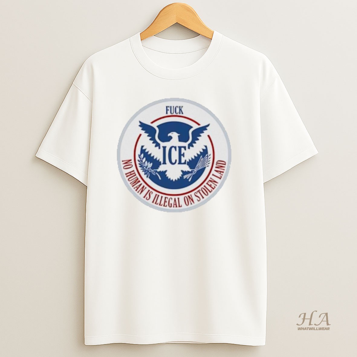 Official No Human Is Illegal On Stolen Land Fck Ice T Shirt