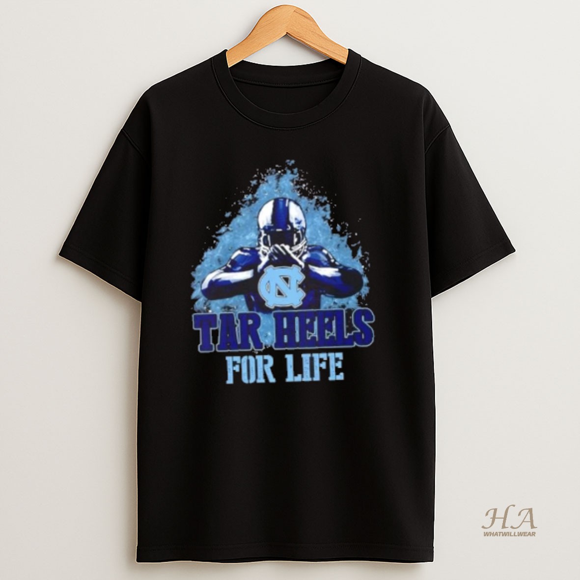 Official North Carolina Tar Heels Football For Life T Shirt