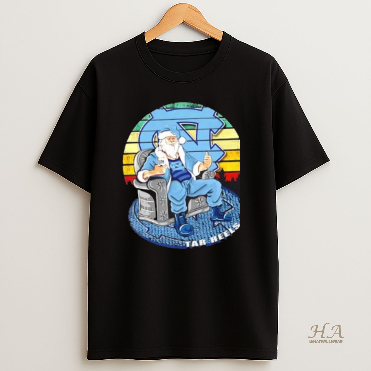 Official North Carolina Tar Heels X Santa Claus Christmas Vintage Shirt