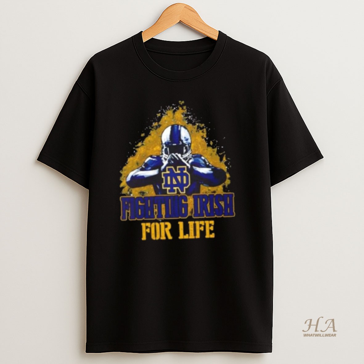 Official Notre Dame Fighting Irish Football For Life T Shirt