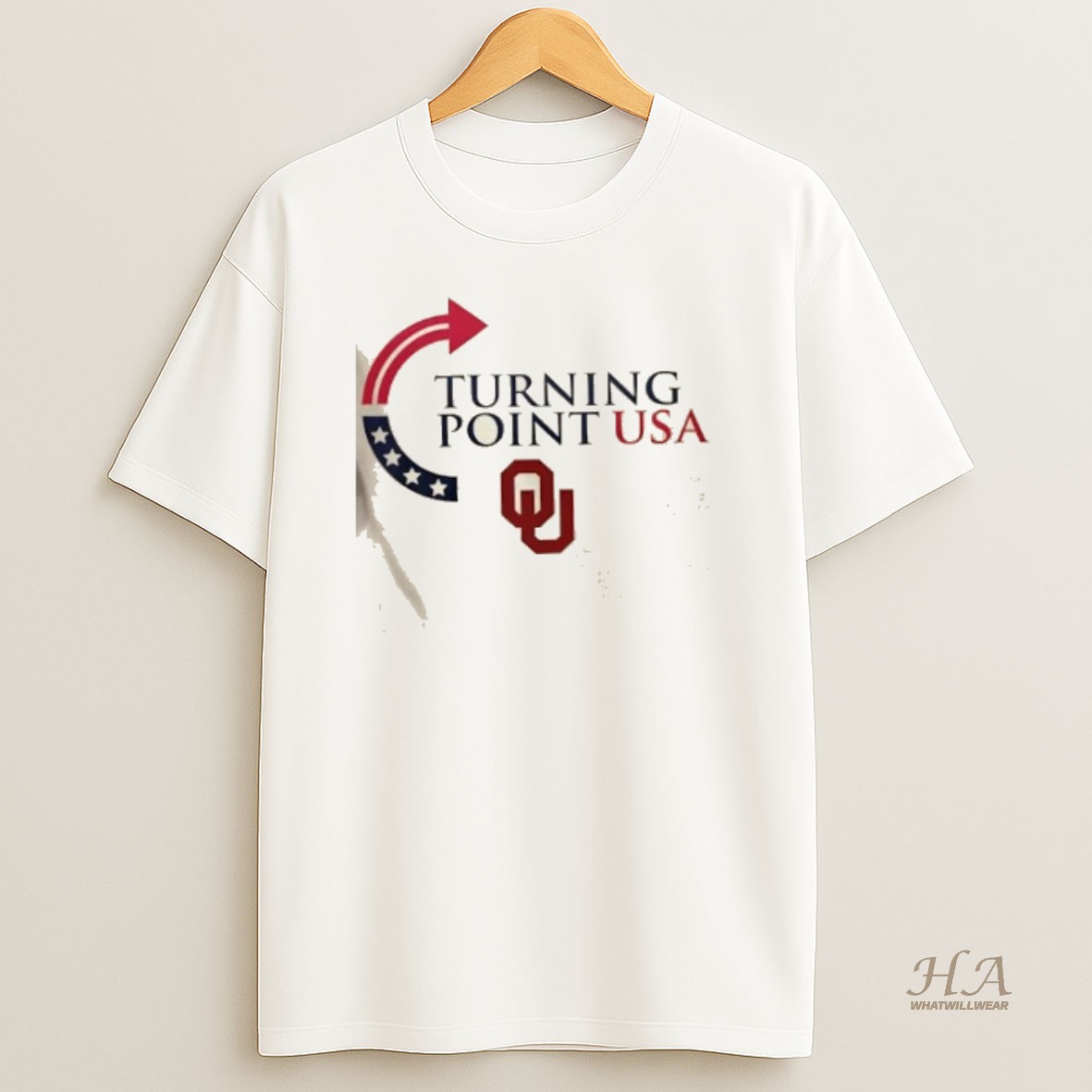 Official Oklahoma Sooners X Freedom Turning Point Usa Charlie Kirk 2 Sided T Shirt