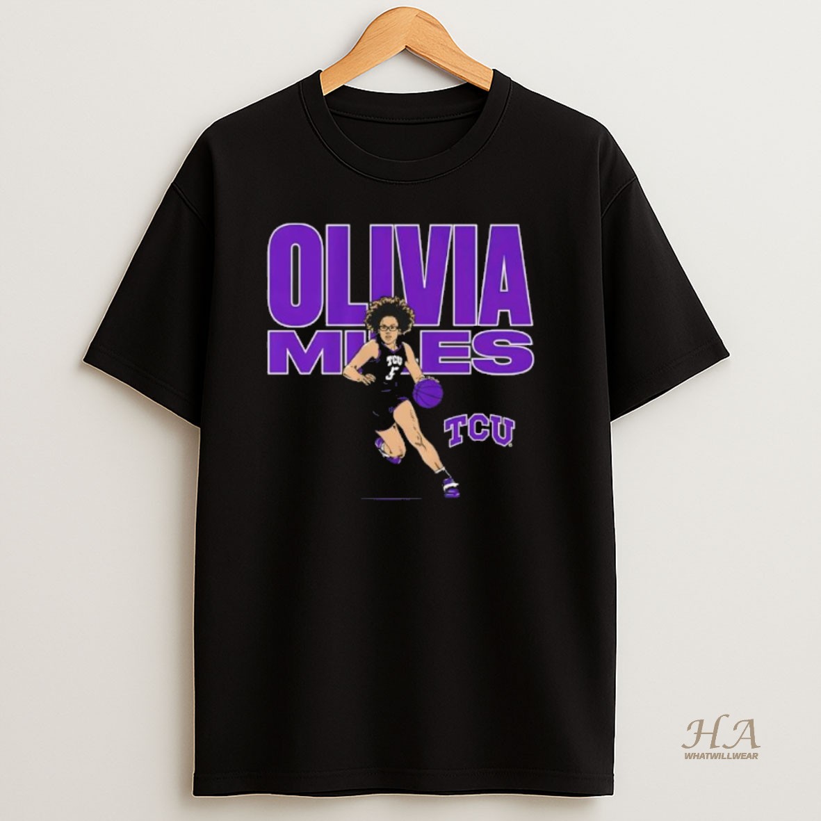 Official Olivia Miles Name Pose Tcu Basketball Stylish Design Black T Shirt