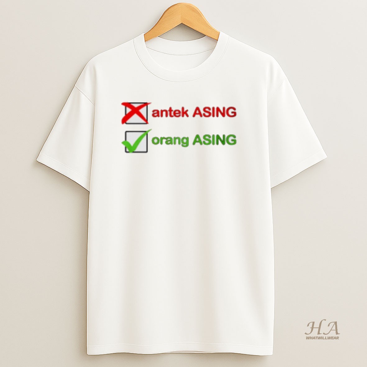 Official Orang Asing Not Antek Asing T Shirt