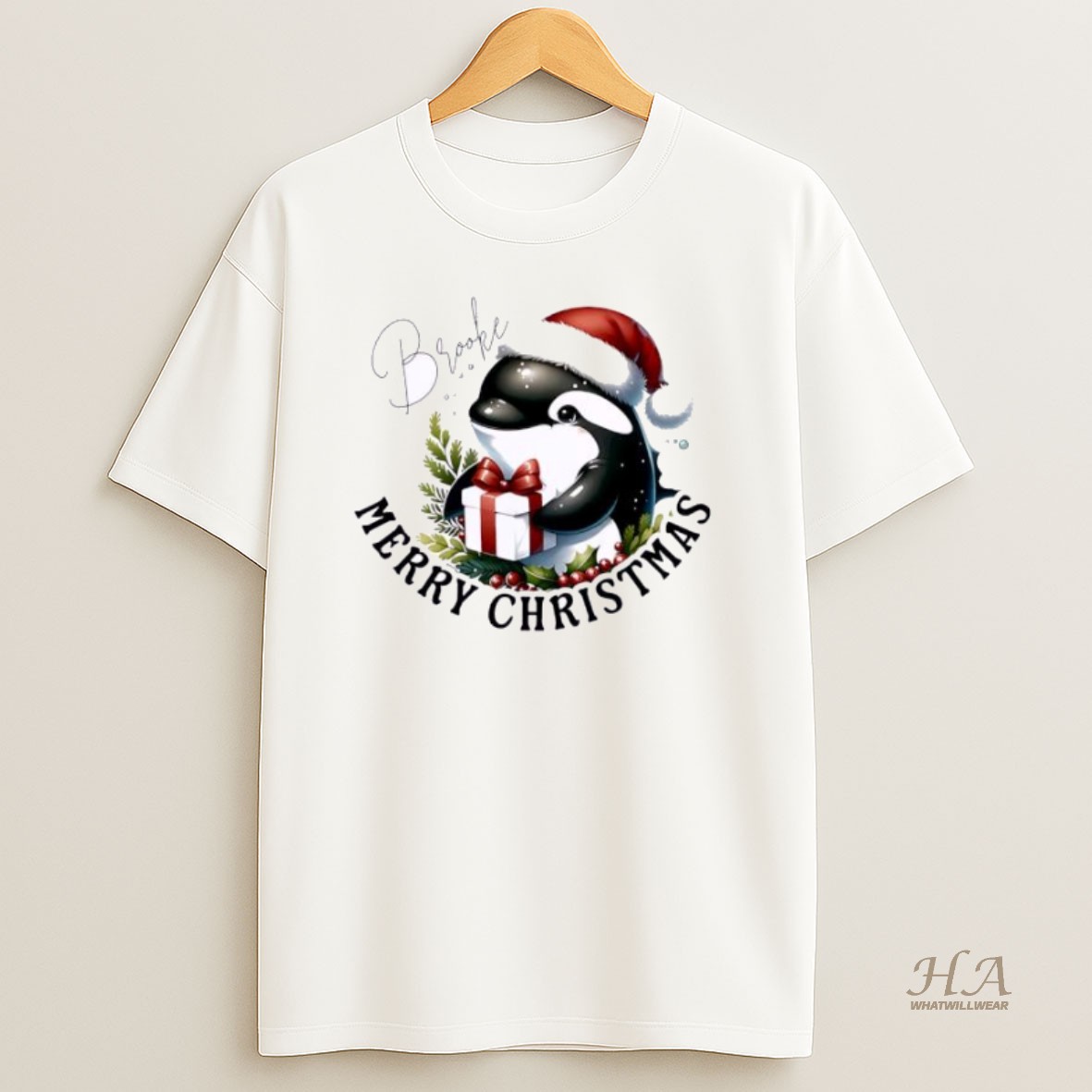 Official Orca Baby Xmas Babys First Christmas Personalized Ornaments White T Shirt