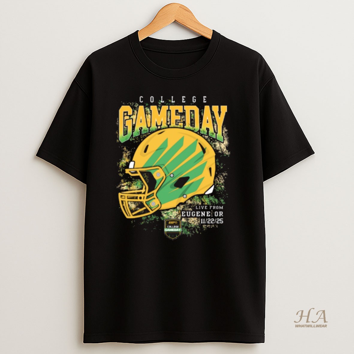 Official Oregon Ducks Espn College Gameday Live From Eugene Or November 22 2025 Helmet T Shirt