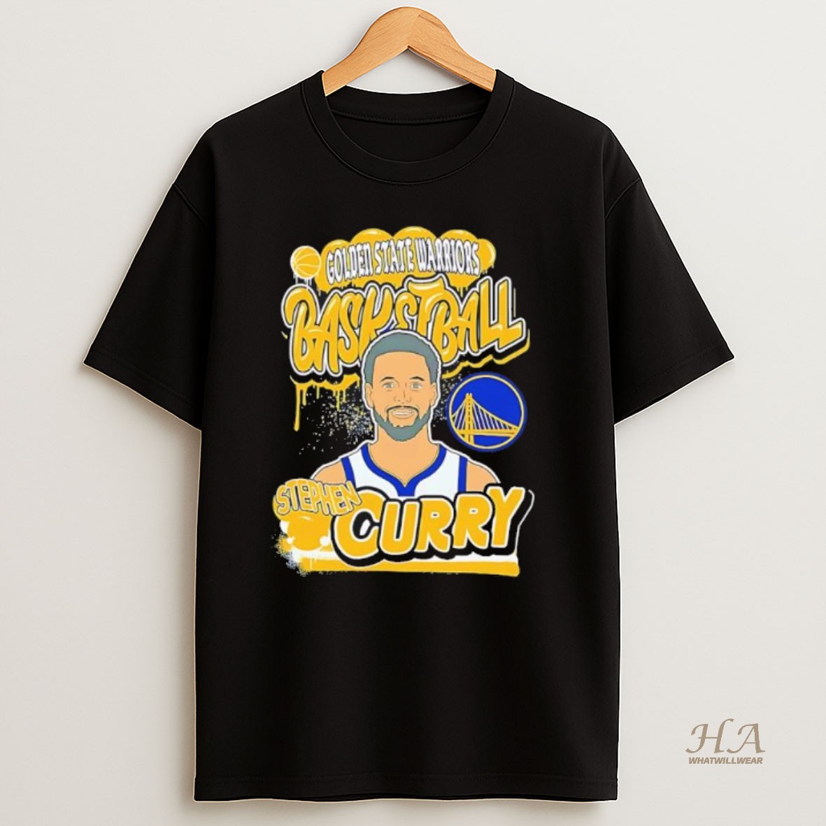 Official Outerstuff Stephen Curry Golden State Warriors Baller Graphic Black T Shirt