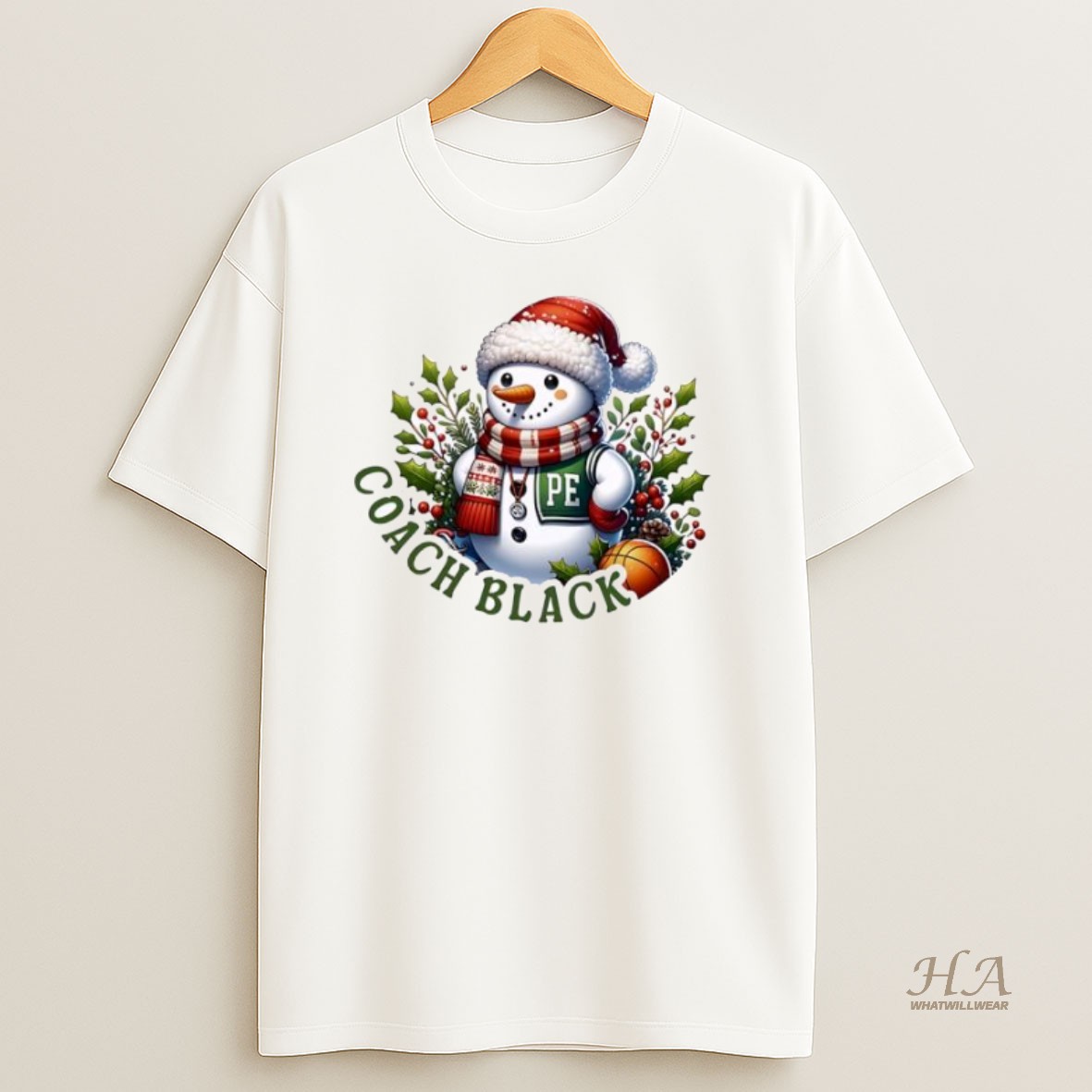 Official Pe Coach Xmas Babys First Christmas Personalized Ornaments White T Shirt