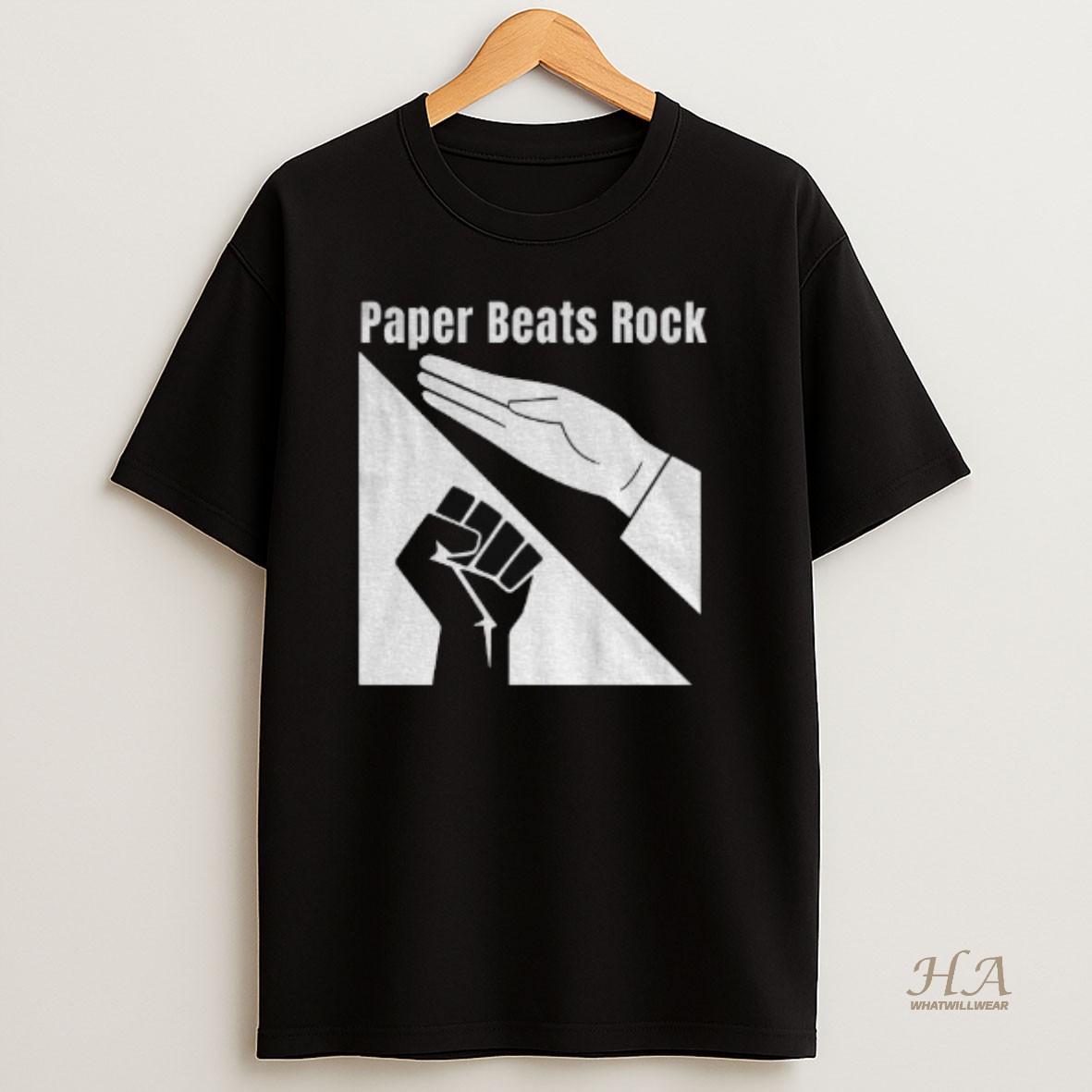 Official Paper Beats Rock Hand T Shirt