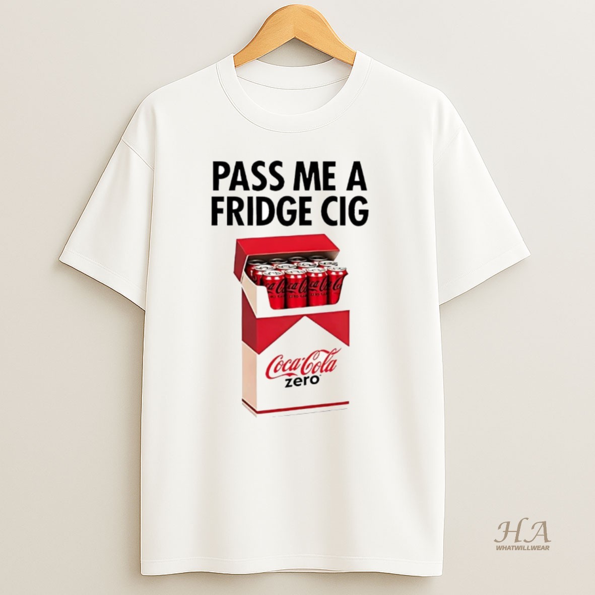 Official Pass Me A Fridge Cig Coca Cola T Shirt