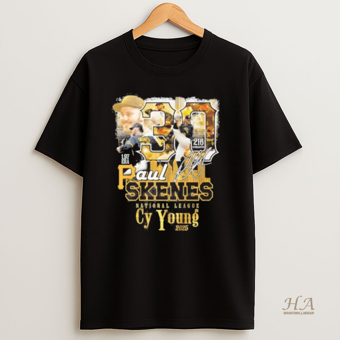 Official Paul Skenes Nl Cy Young 2025 Signature T Shirt